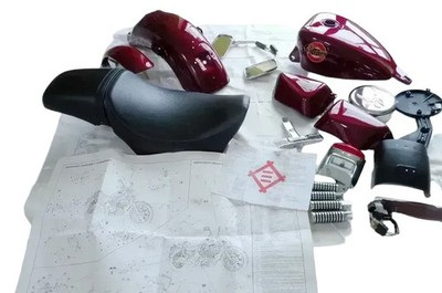 Yamaha XV 535 VIRAGO 2YL Lacksatz Tank Custom Umbausatz Kotflügel Fender Sitz